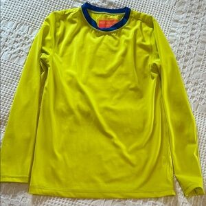 Bright Yellow and Aqua Long Sleeve Swim Shirt